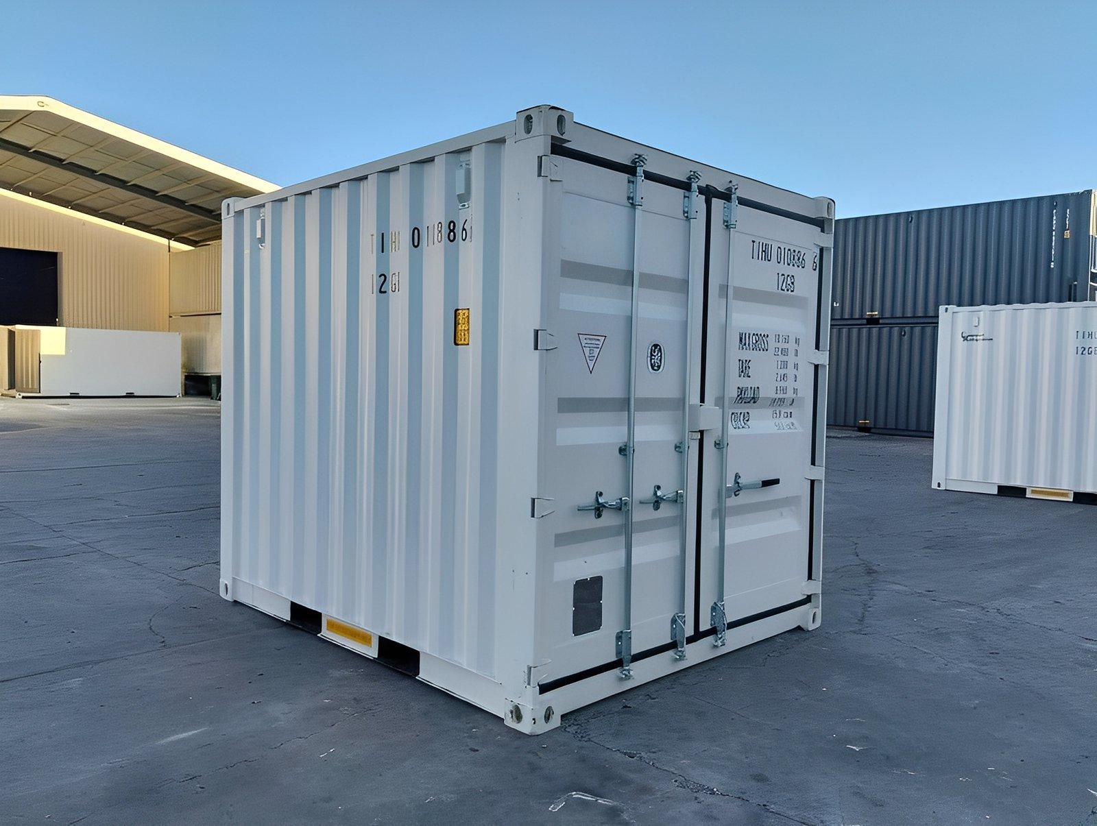 10Ft X 8Ft Shipping Container (One Trip) – White - Image 5