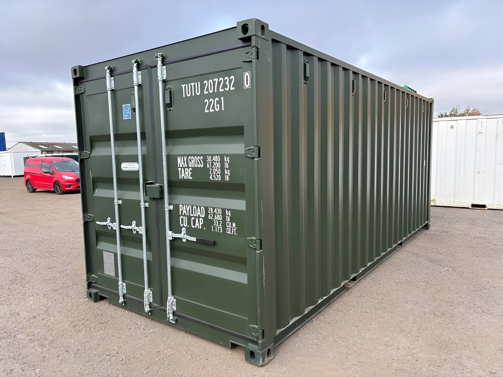20Ft Shipping Container (One Trip) – Dark Green - Image 3