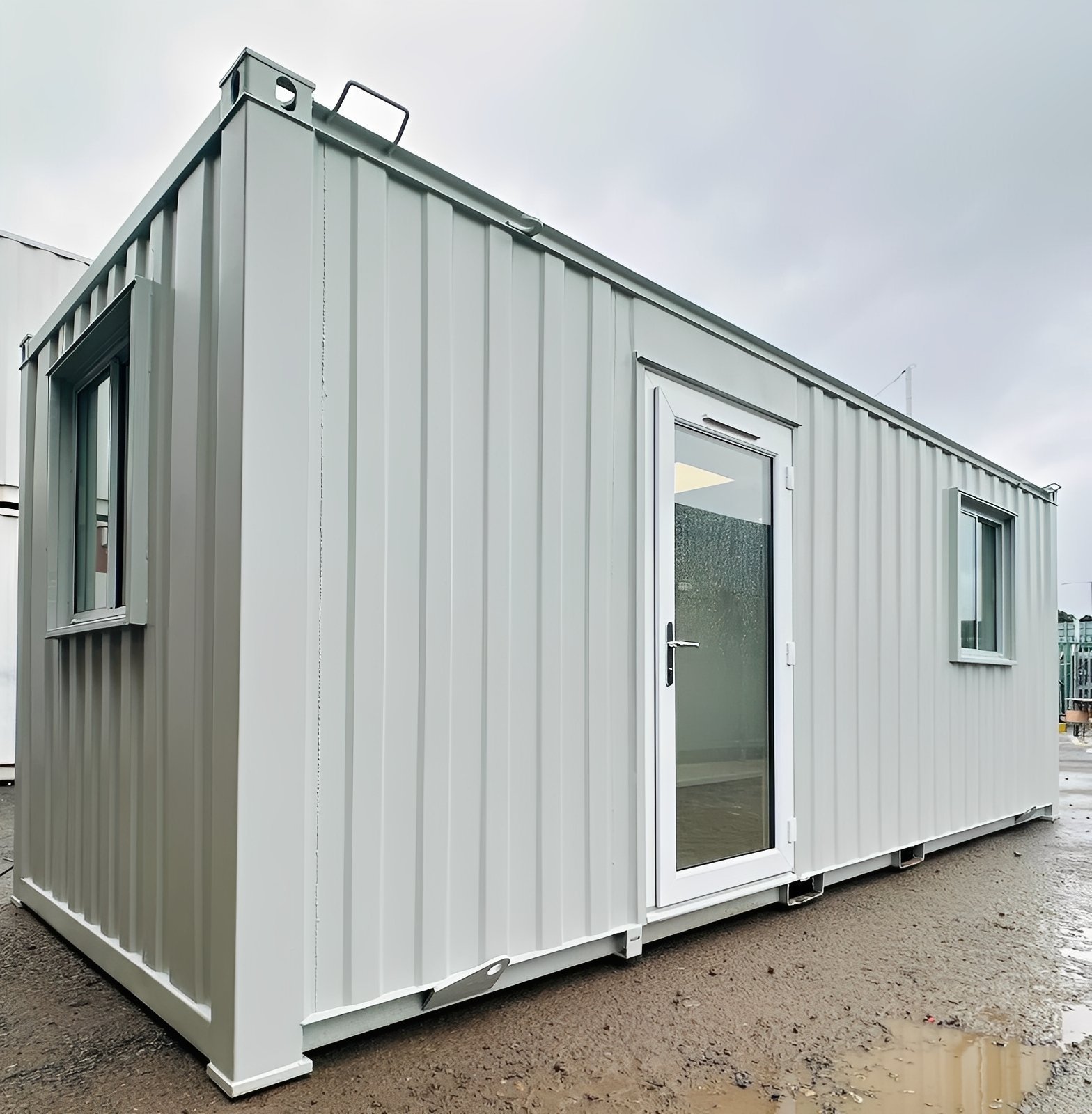 21ft x 8ft Custom Office Cabin – Portable Building with A/C & Glazed Door - Image 3