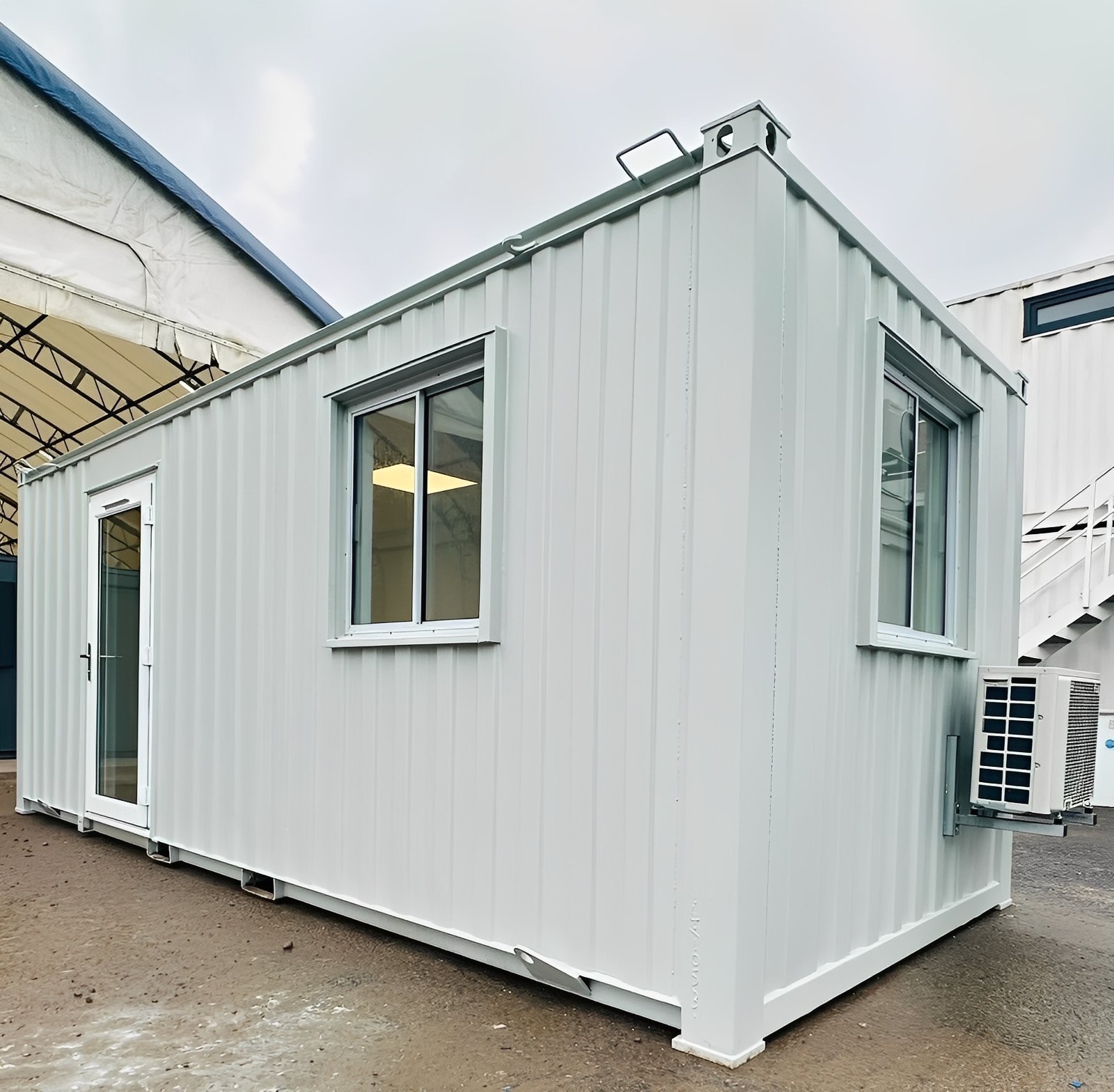 21ft x 8ft Custom Office Cabin – Portable Building with A/C & Glazed Door