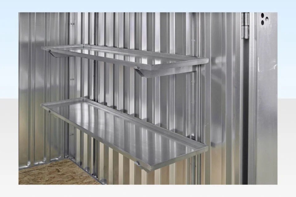 3m x 2.1m Flat Pack Storage Container – Galvanised - Image 2