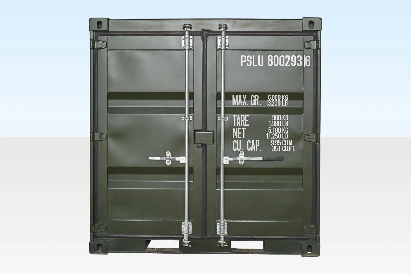 8Ft One Trip Shipping Container (Green) - Image 5