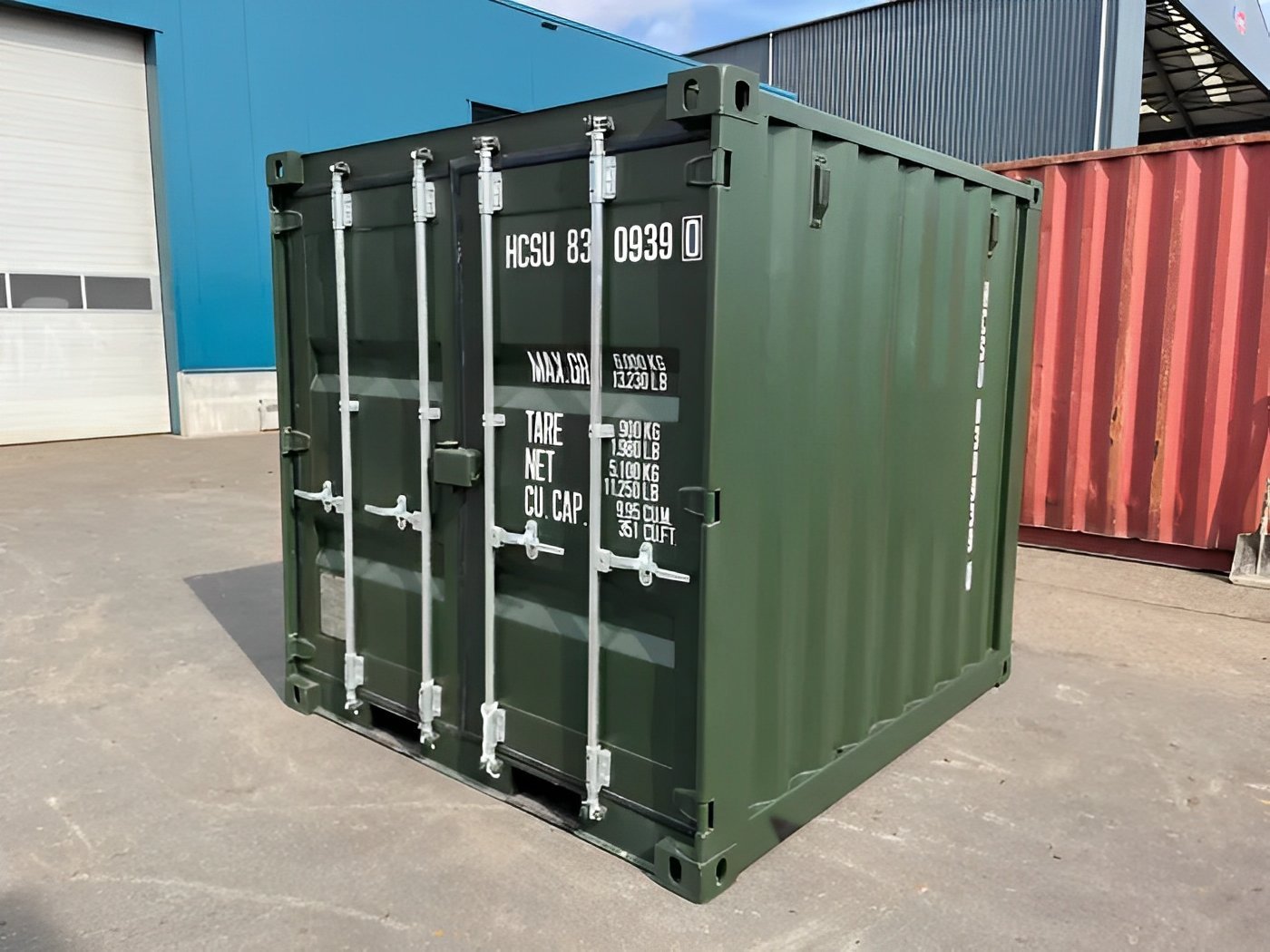 8Ft One Trip Shipping Container (Green) - Image 2