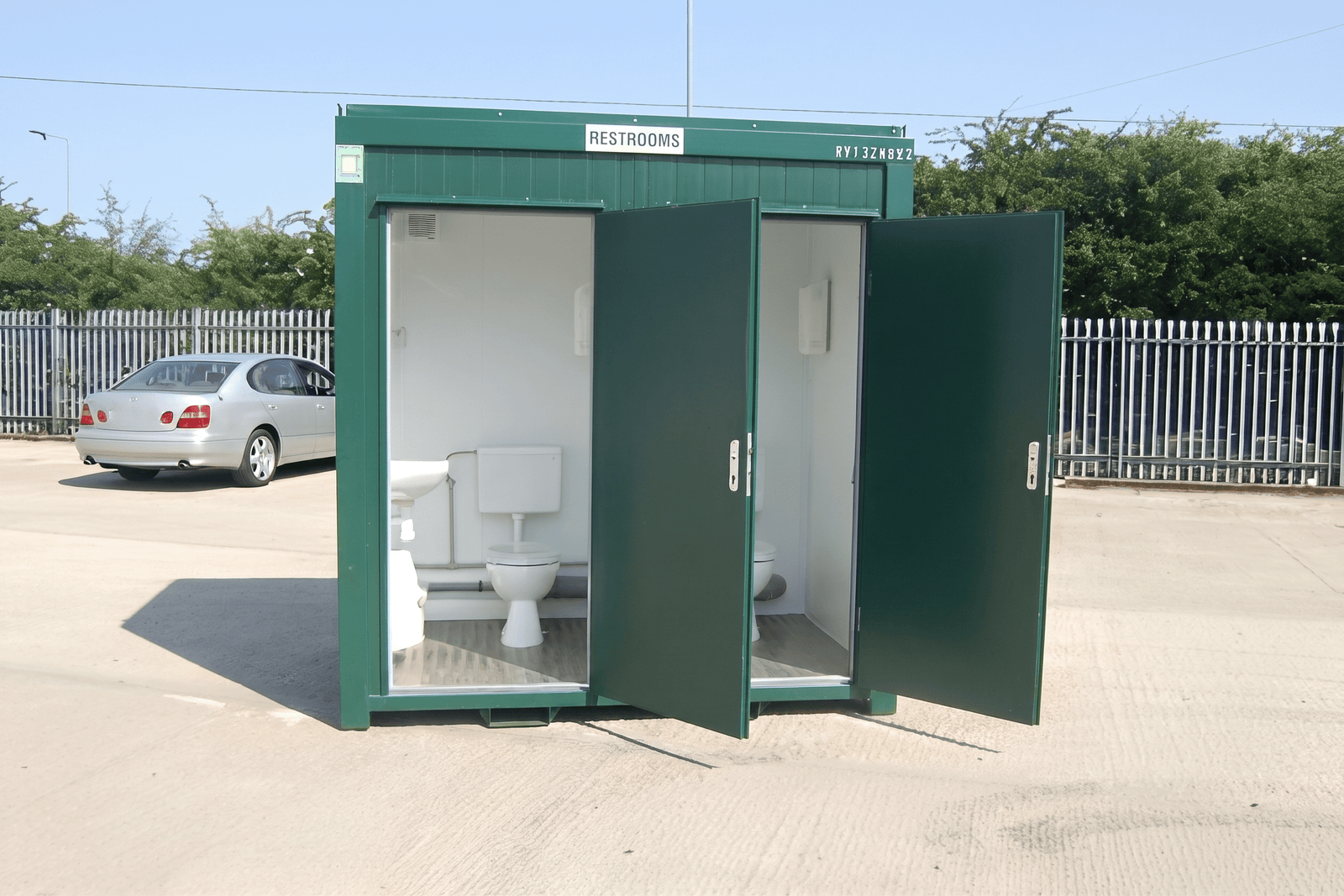 1+1 Double Mains Toilet 8Ft x 5Ft (Green)