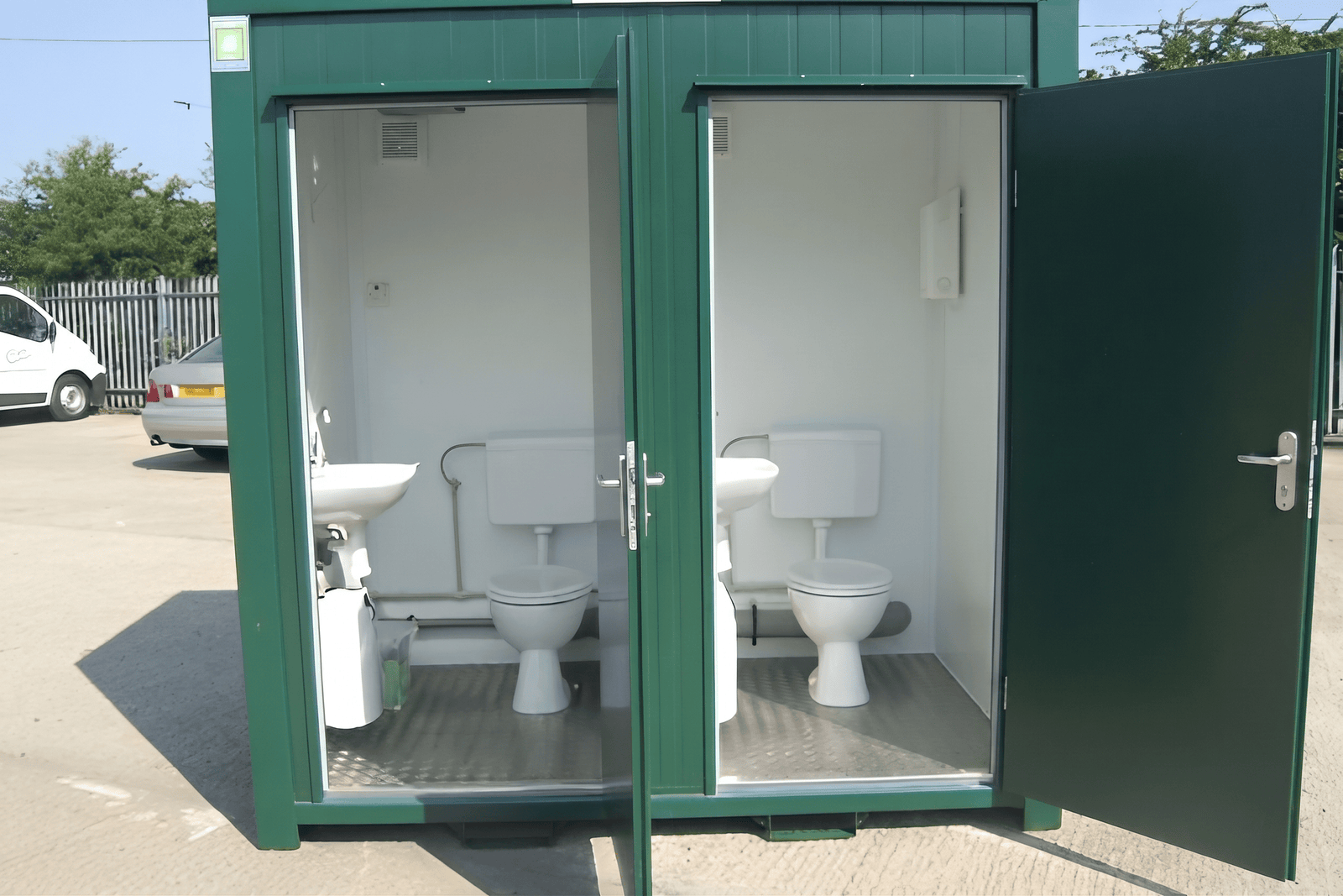 1+1 Double Mains Toilet 8Ft x 5Ft (Green) - Image 3