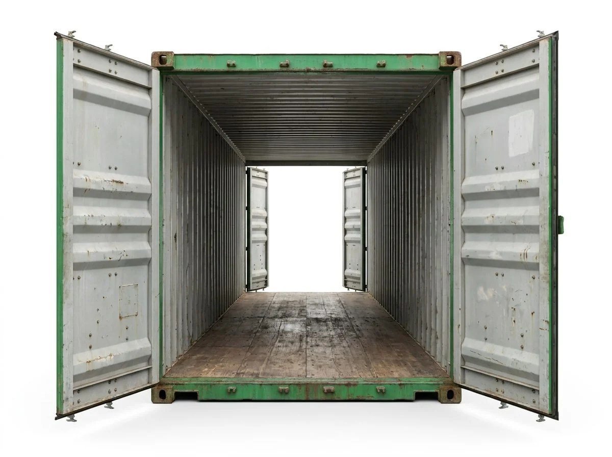 40ft High Cube Double Door Container – Used – Green
