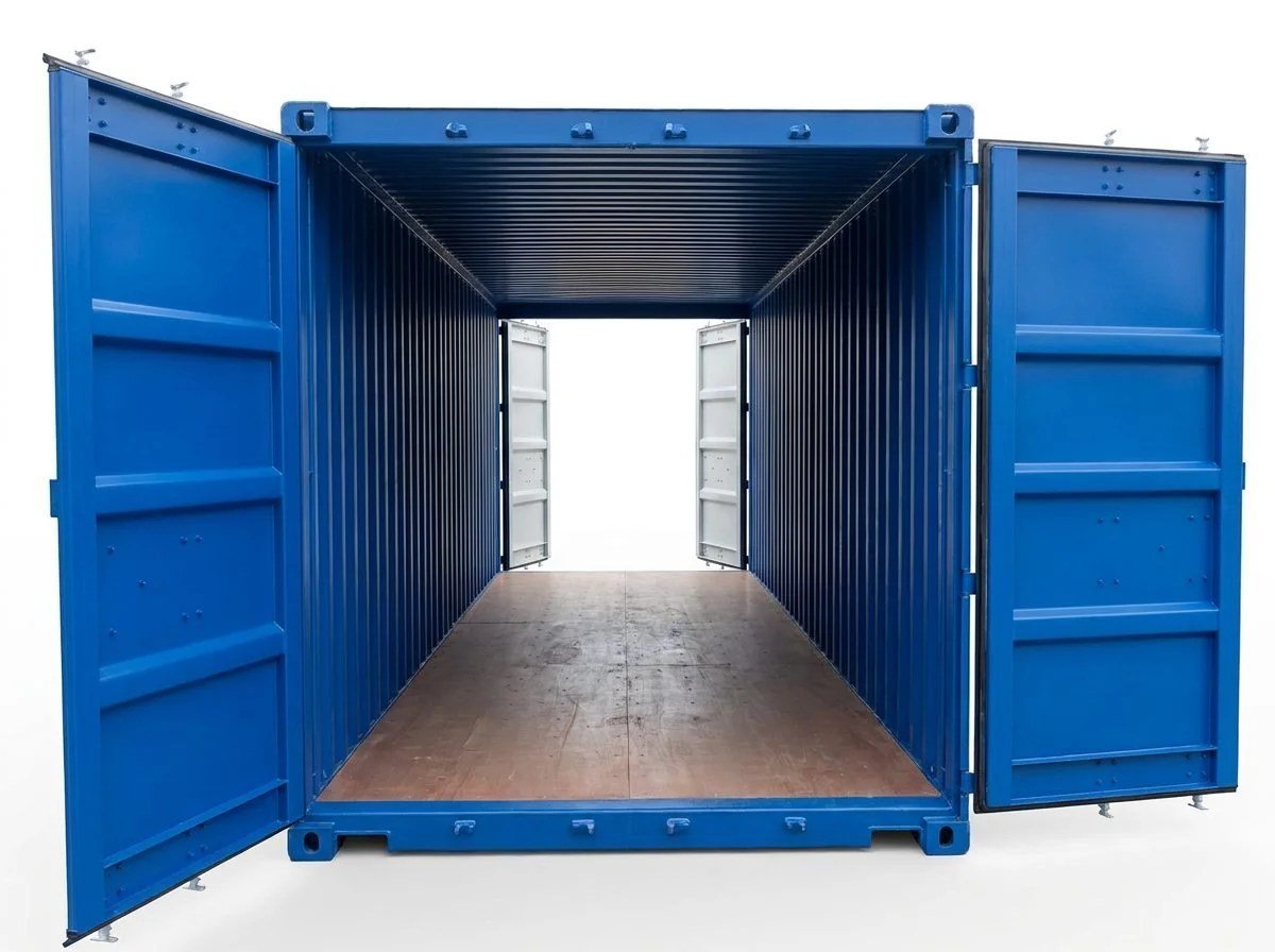20ft Double Door Tunnel Container – One-Trip – Blue