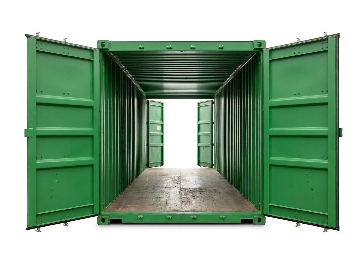 20ft Double Door Tunnel Container – One-Trip – Green