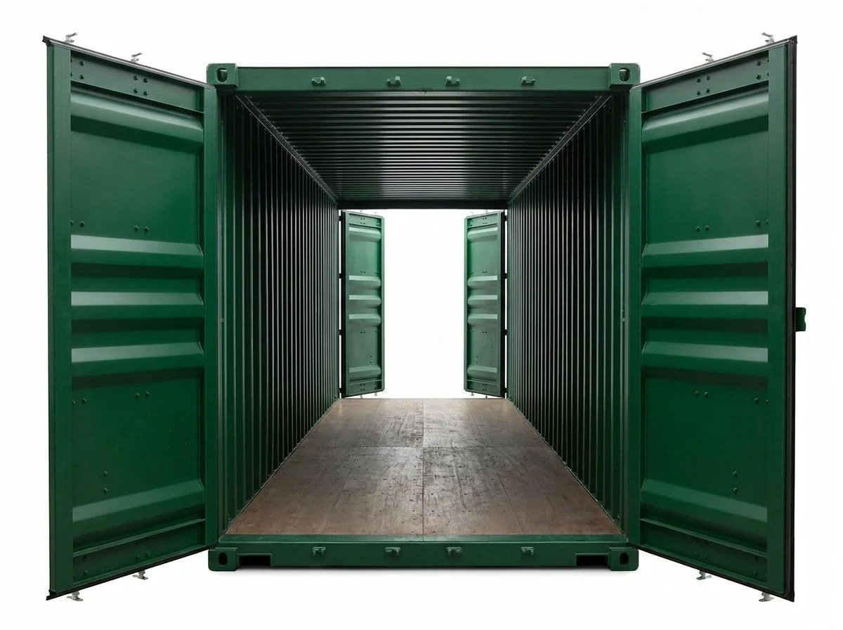 40ft High Cube Tunnel Container – One-Trip – Green